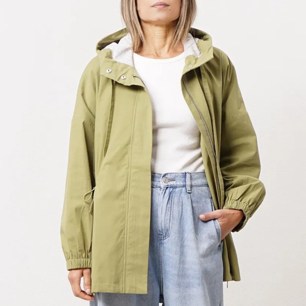 Oversized parka in premium cotton knit