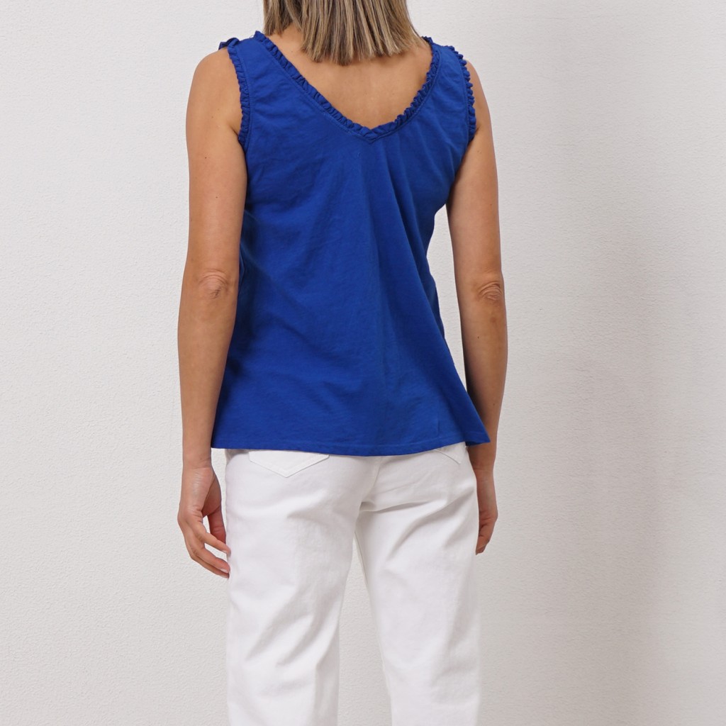 cotton top with ruffles