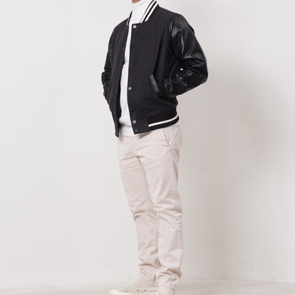 bomber with ecoleather sleeves
