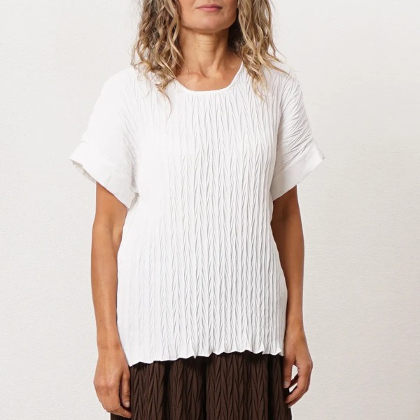 Twisted pleated effect blouse