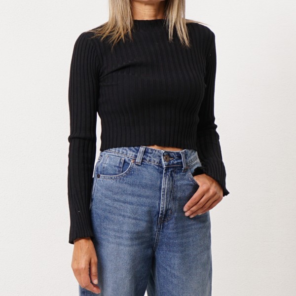 Ribbed knit sweater
