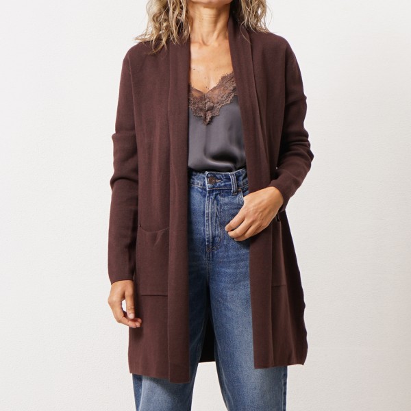 Knit facing jacket