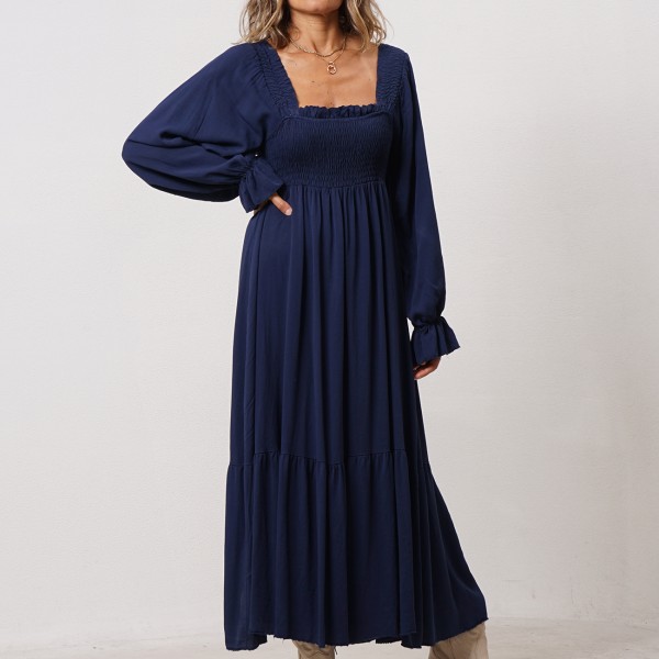 dress with/elastic honeycombs