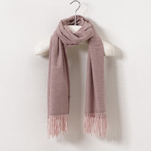Mixed fringe scarf with cashmere (soft touch)