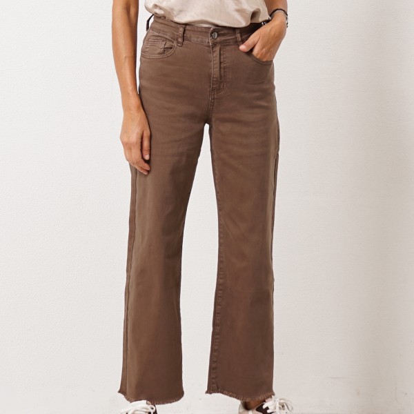 Pant pants with fringed hems