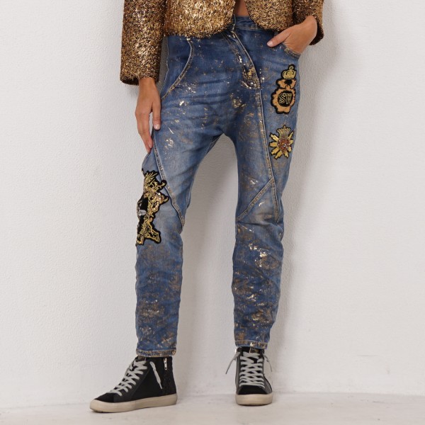 jeans with/embroidery