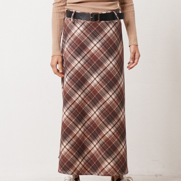 Flaed skirt (peach skin) with elastane