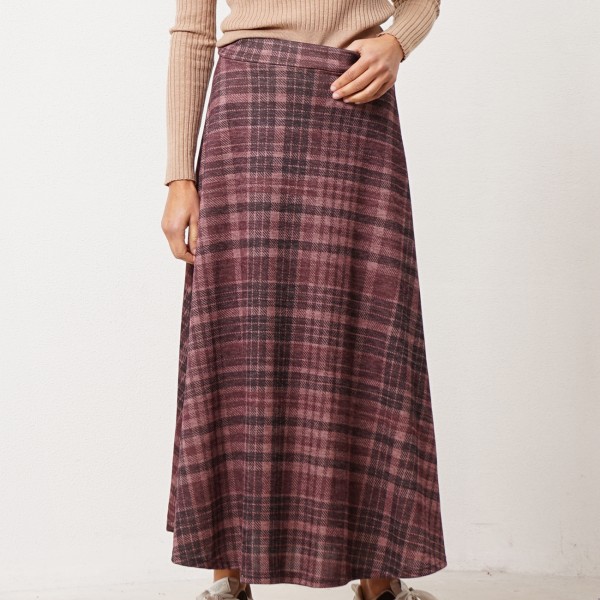 Flare skirt in knit fabric