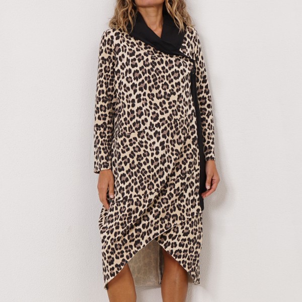 Animal print dress/coat