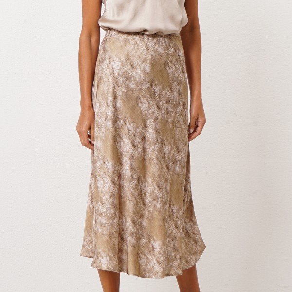 satin flared skirt (viscose + rayon)