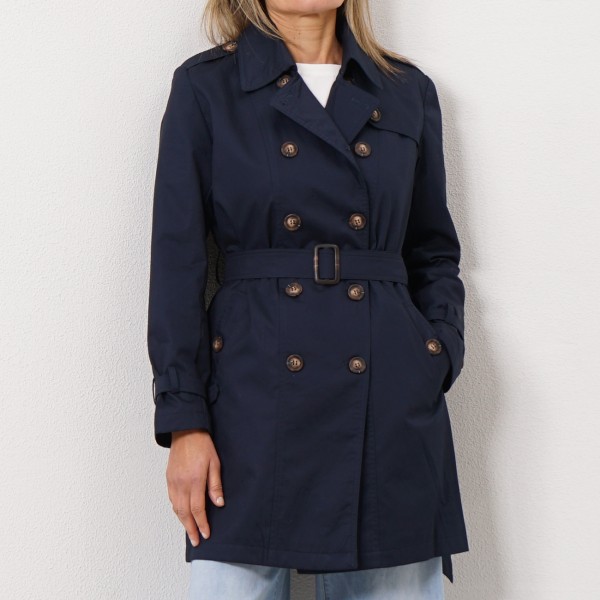 fitted trench coat with lining