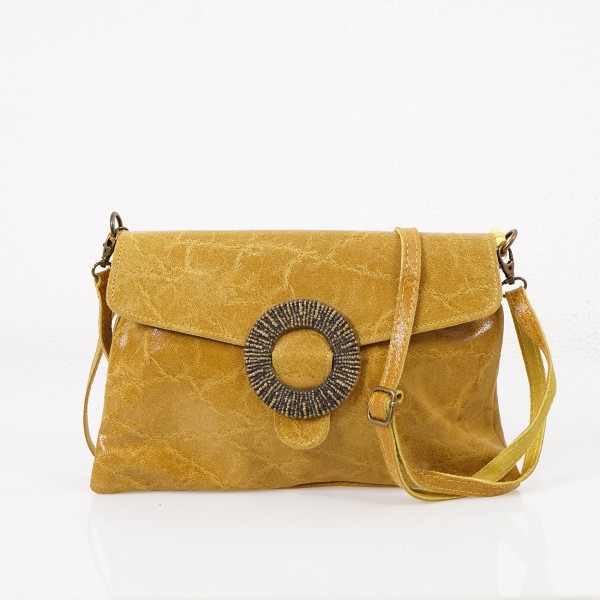 leather fanny pack with appliqué