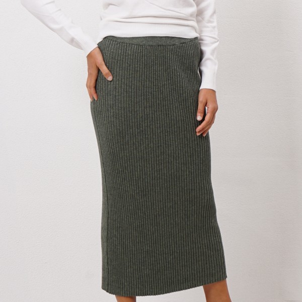 rib knit skirt