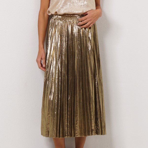 pleated skirt with glitter (metallic)