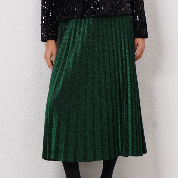 pleated skirt w/ lurex