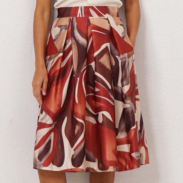 satin pleated skirt