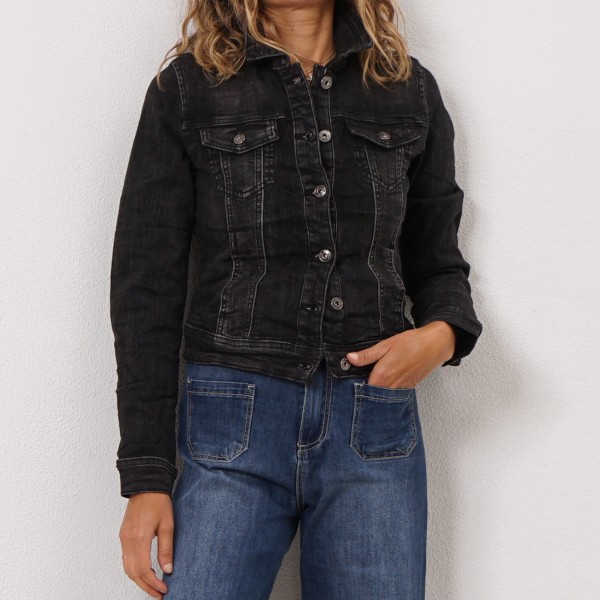 denim cowboy jacket with elastane