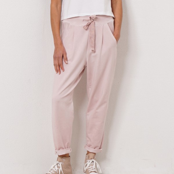 twill pants with elastics