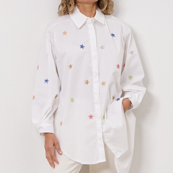 embroidered poplin dress/shirt