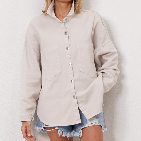 cotton twill overshirt