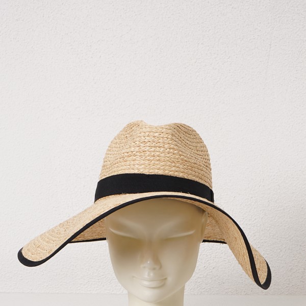 raffia hat with application