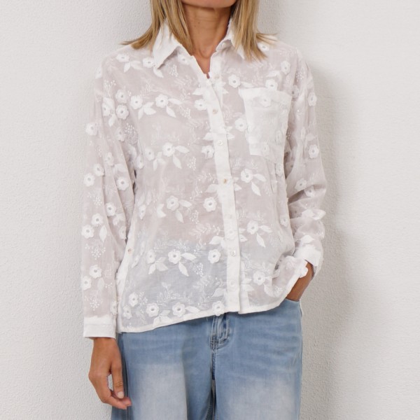 embroidered blouse with relief