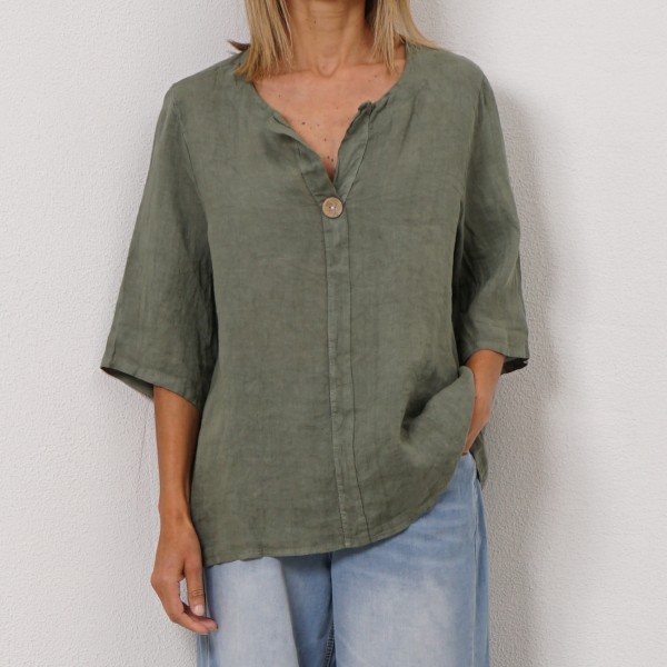 100% linen blouse