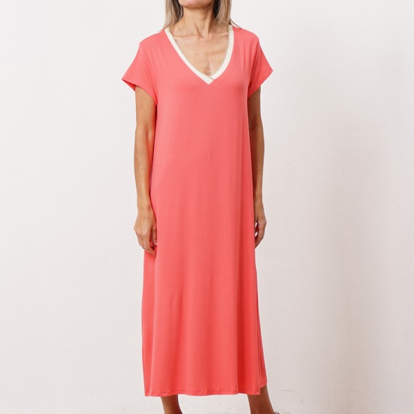 viscose dress with lurex