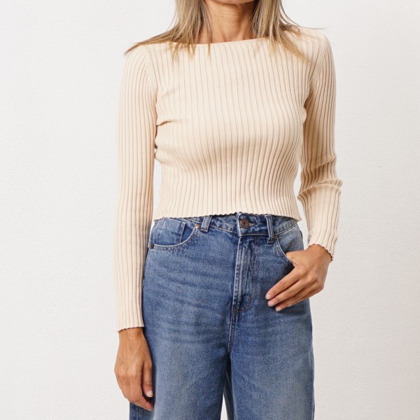 Ribbed knit sweater