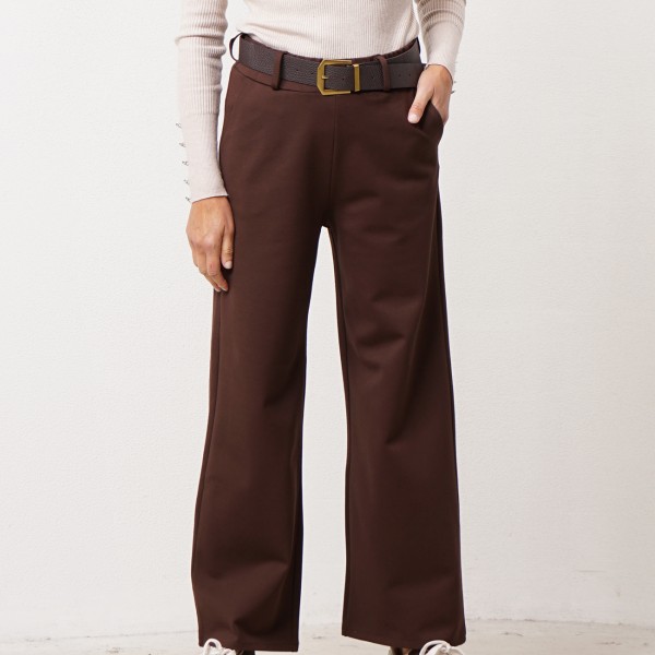 wide-leg pants with pockets (with elastane)