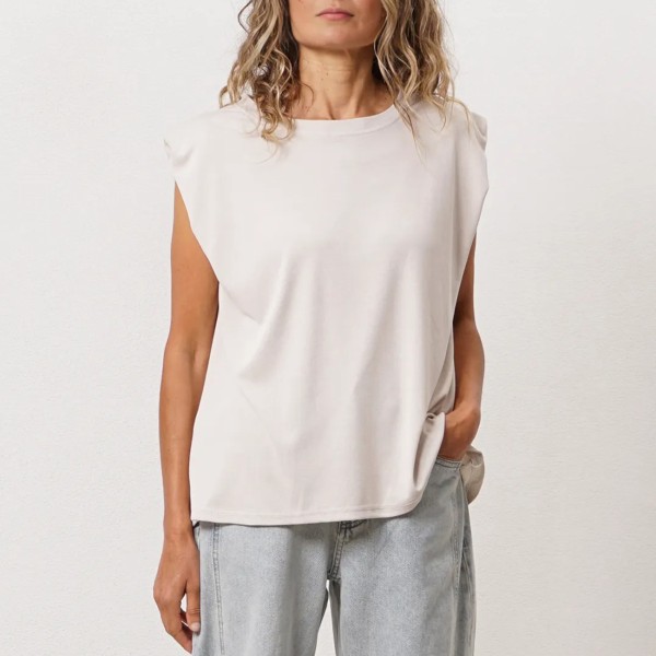 ribbed t-shirt with viscose