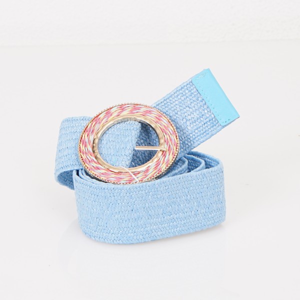elastic belt with multicolor buckle