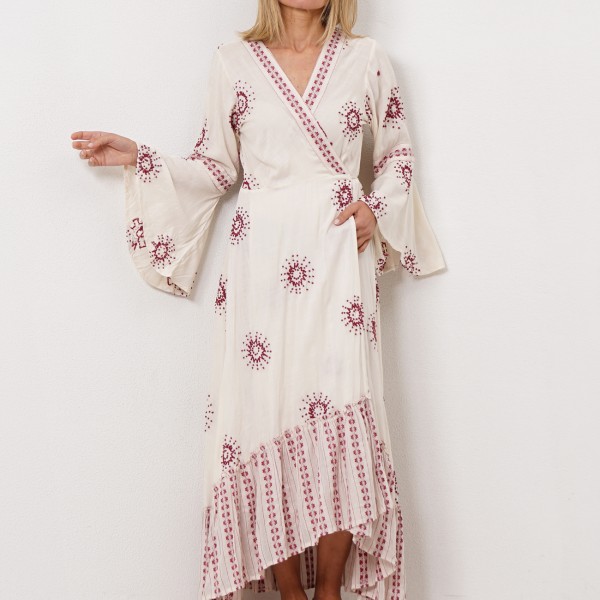 embroidered linen dress