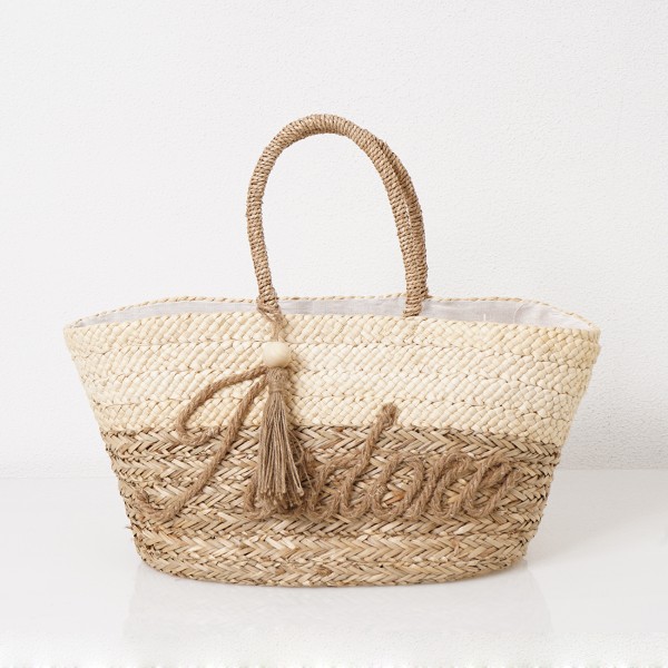 sisal bag with embroidery