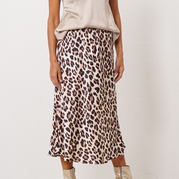 flared skirt with silk + viscose