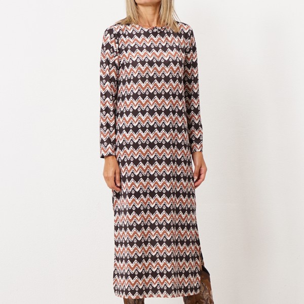 cold knit flared dress