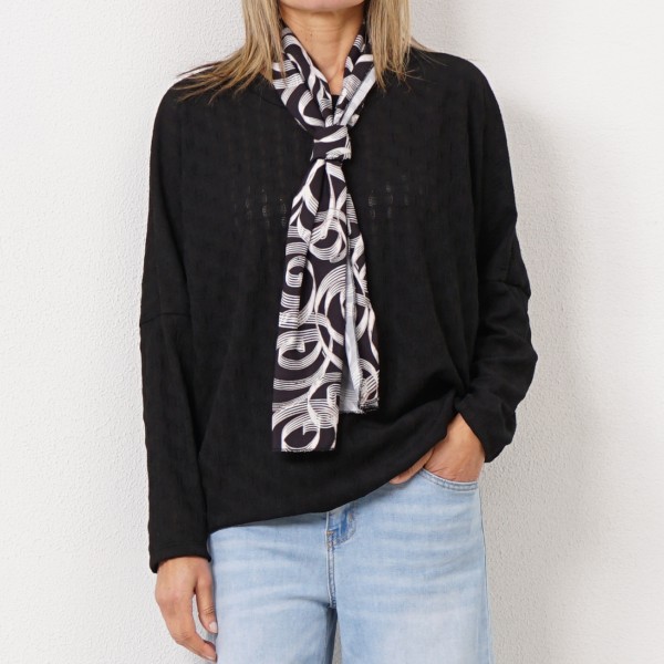 plain faux viscose blouse with scarf