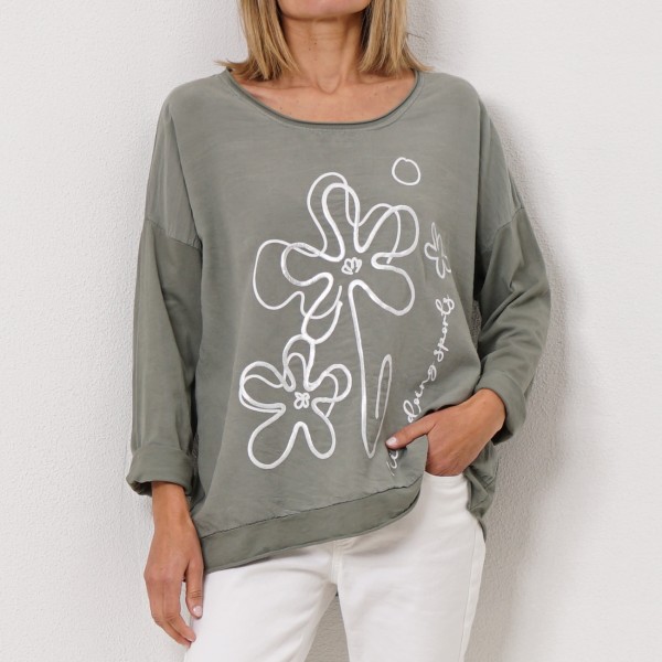 cotton sweatshirt with print