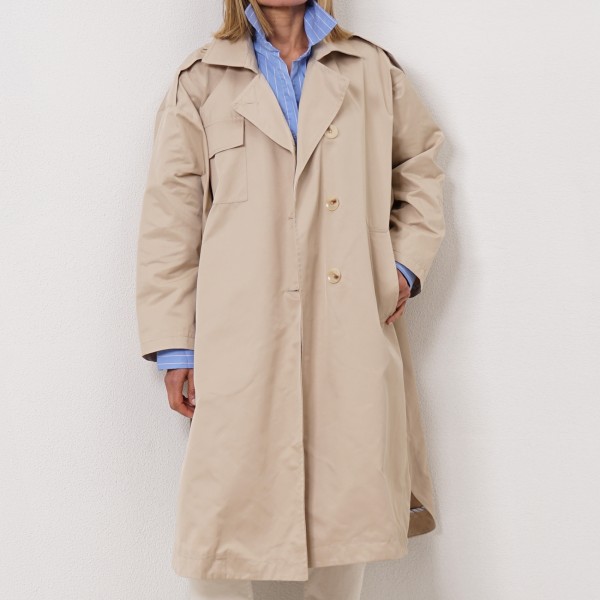 oversize canvas trench coat