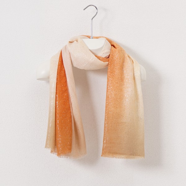 gradient scarf with lurex