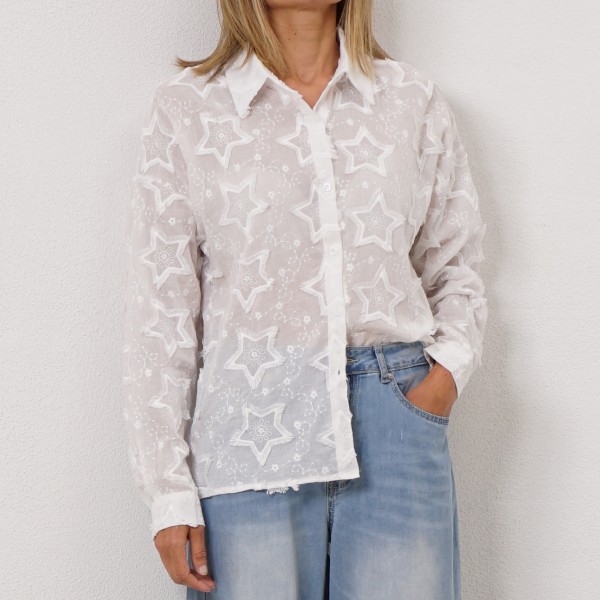 embroidered blouse with relief