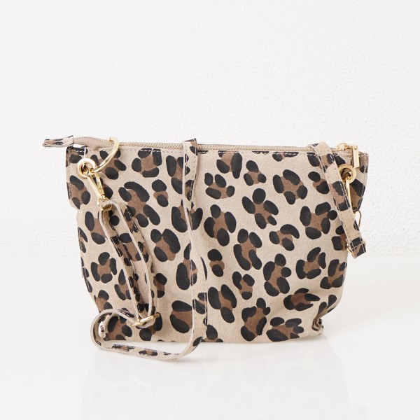 leather purse (bag) animal print