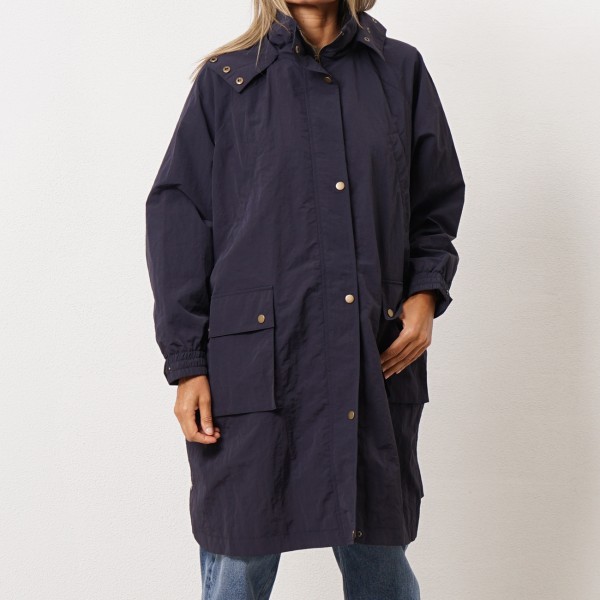 Oversized waterproof parka with lining