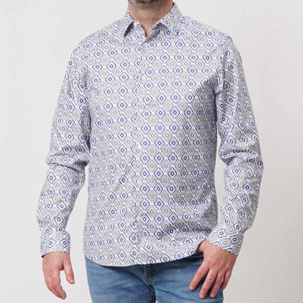printed shirt with elastane