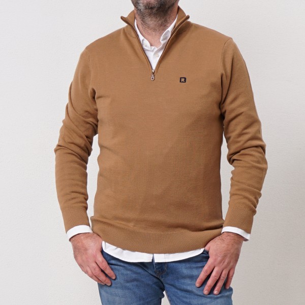 knitted polo with merino
