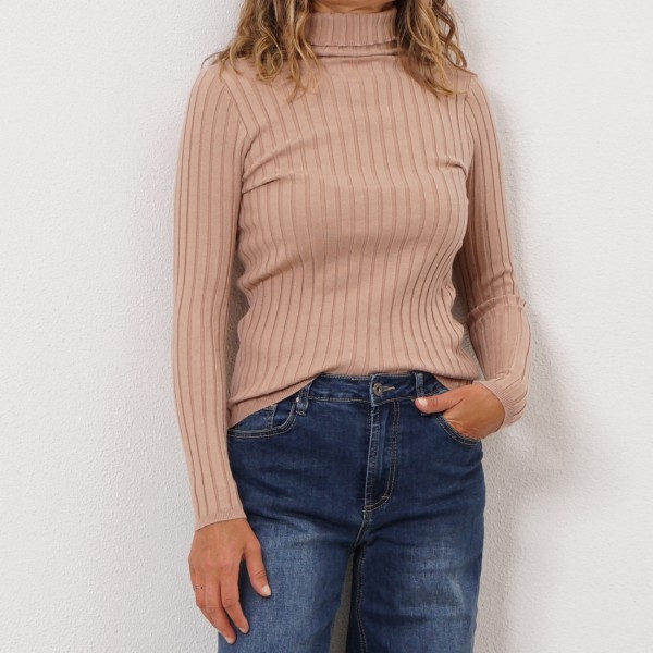 half collar knit sweater