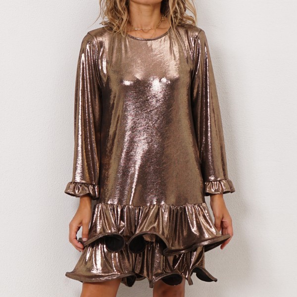 dress with ruffles (metallic)