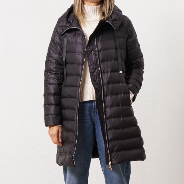 Hooded parka with down filling