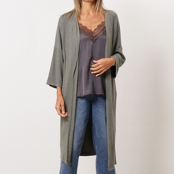 3/4-sleeve cardigan