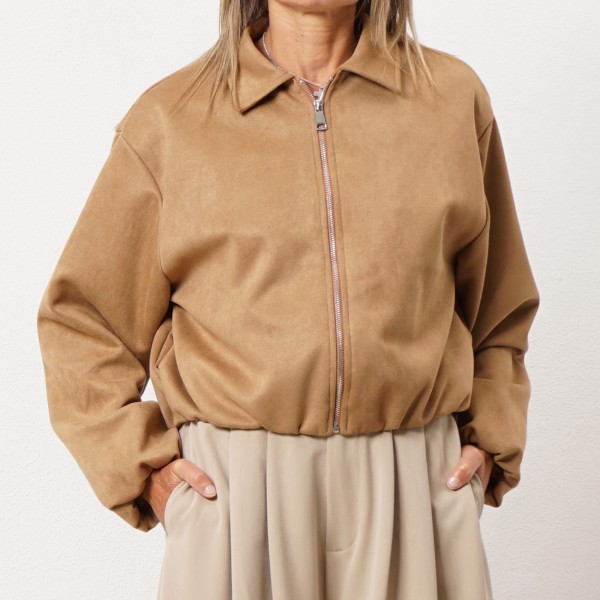 Suede (synthetic) jacket